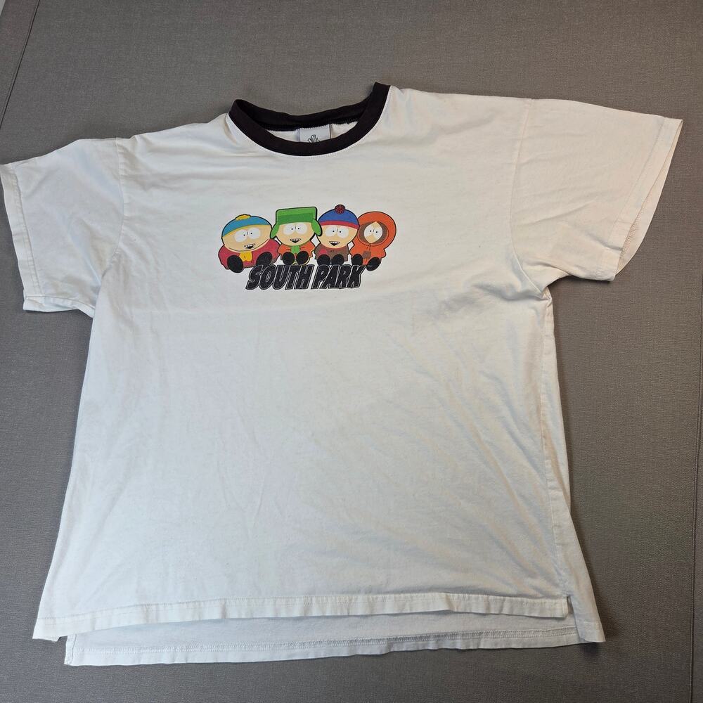 Comedy Central South Park Ringer T Shirt Large 2005 Vintage Cartoon Graphic
